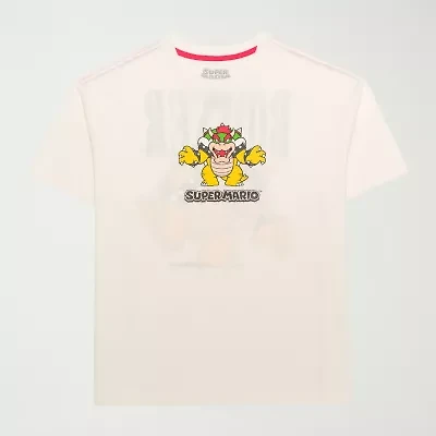 Novelty Mens Crew Neck Short Sleeve Regular Fit Bowser Graphic T-Shirt