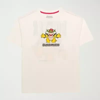 Novelty Mens Crew Neck Short Sleeve Regular Fit Bowser Graphic T-Shirt