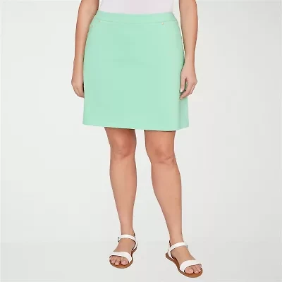 Hearts Of Palm Pull On Womens Mid Rise Plus Skort