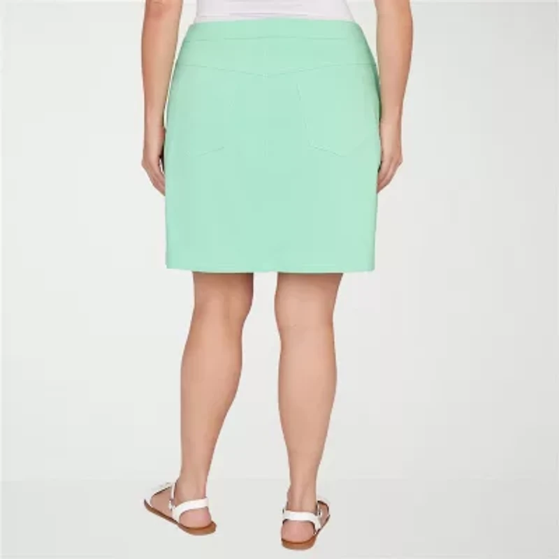 Hearts Of Palm Pull On Womens Mid Rise Plus Skort