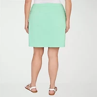 Hearts Of Palm Pull On Womens Mid Rise Plus Skort