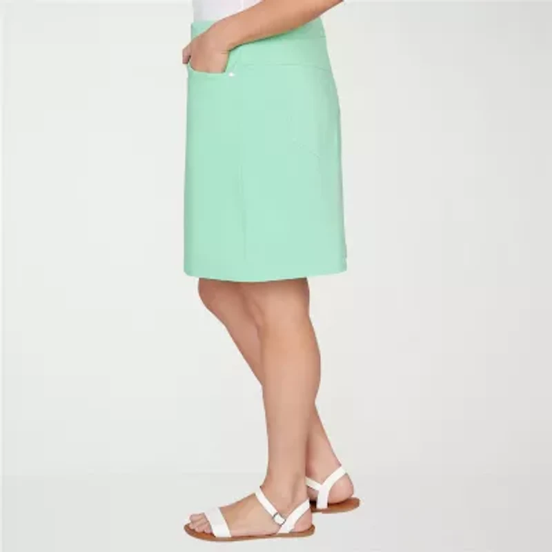 Hearts Of Palm Pull On Womens Mid Rise Plus Skort