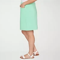 Hearts Of Palm Pull On Womens Mid Rise Plus Skort
