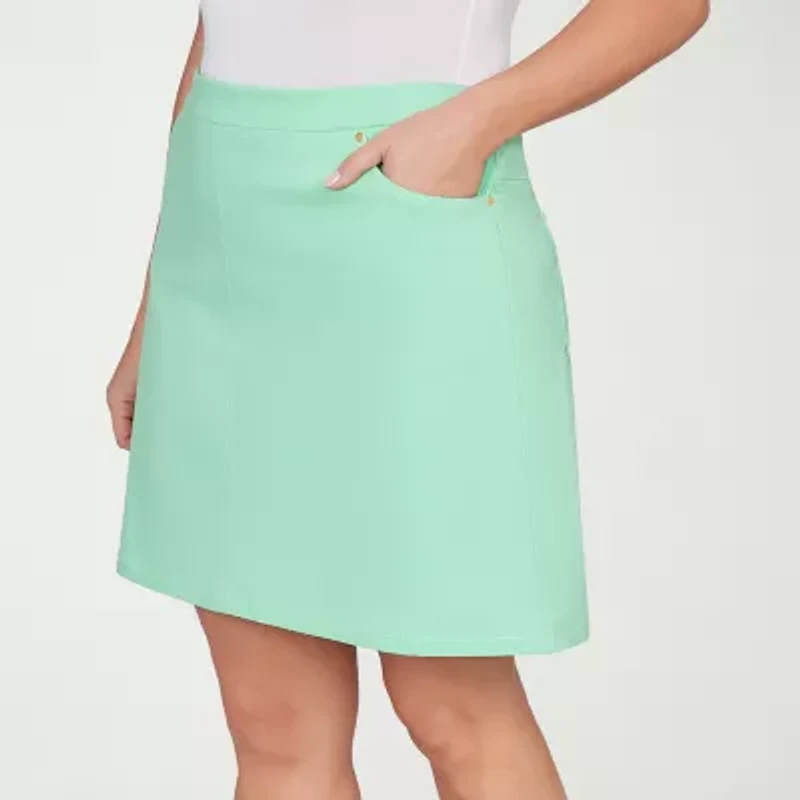 Hearts Of Palm Pull On Womens Mid Rise Plus Skort