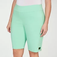 Hearts Of Palm Pull On Womens 11" Mid Rise Plus Bermuda Short