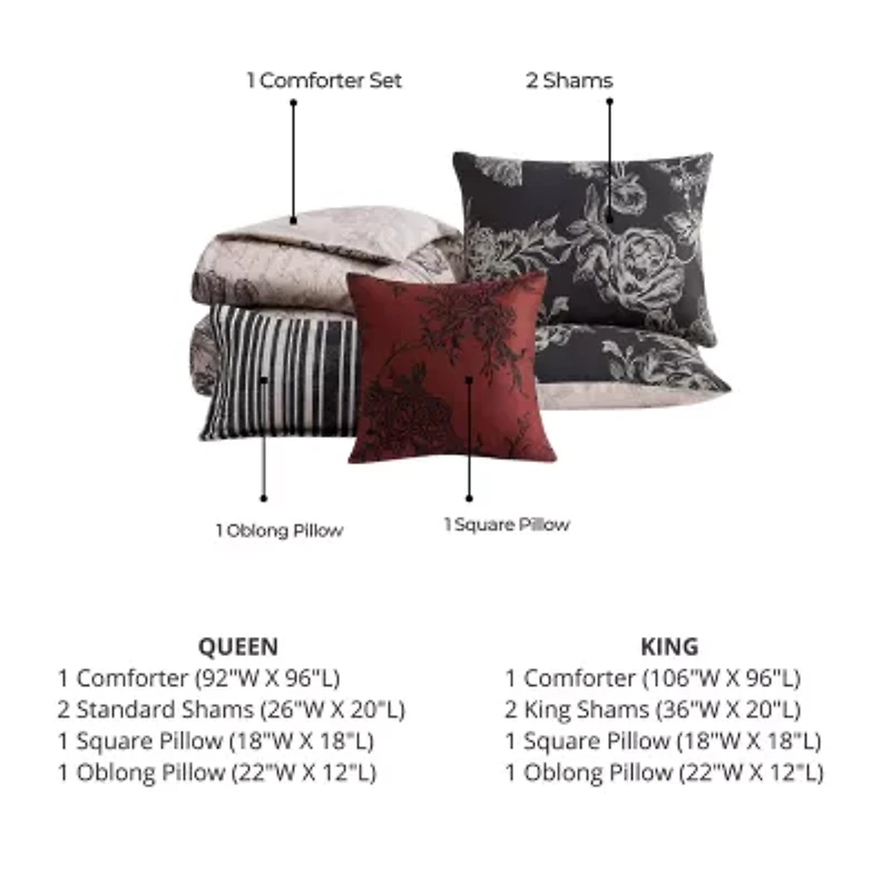 Bebejan French Linen 5-pc. Reversible Comforter Set