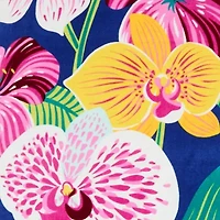 Outdoor Oasis Orchid Print Beach Towel