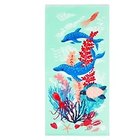 Outdoor Oasis Beach Dolphins Print Beach Towel