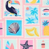 Outdoor Oasis Beach Stamps Print Beach Towel