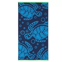 Outdoor Oasis Turtle Jacquard Beach Towel
