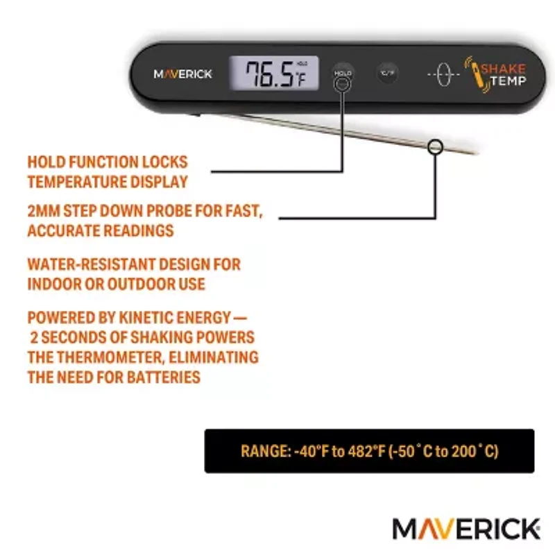 MAVERICK® Shake Temperature Instant Read Thermometers