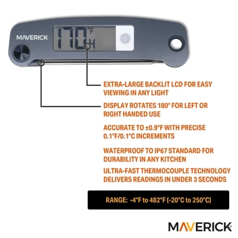 MAVERICK® Extra Large Thermocouple Thermometers