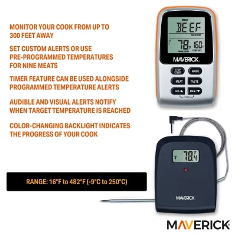 MAVERICK® Wireless Remote Thermometers