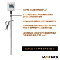 MAVERICK® Bluetooth Candy And Deep Fry Thermometers