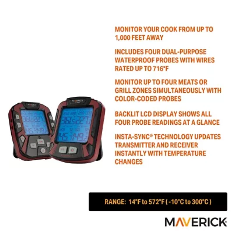 MAVERICK® Wireless Four Probe Thermometers
