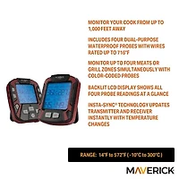 MAVERICK® Wireless Four Probe Thermometers