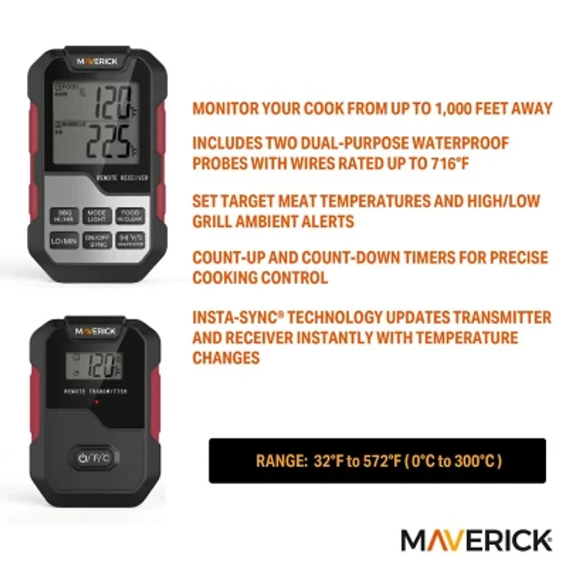 MAVERICK® Wireless Remote Thermometers