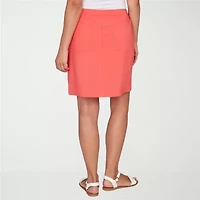Hearts Of Palm Pull On Womens Mid Rise Skort