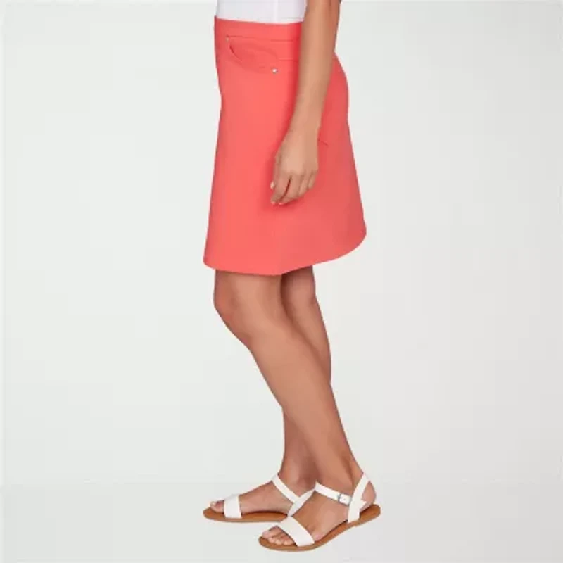 Hearts Of Palm Pull On Womens Mid Rise Skort