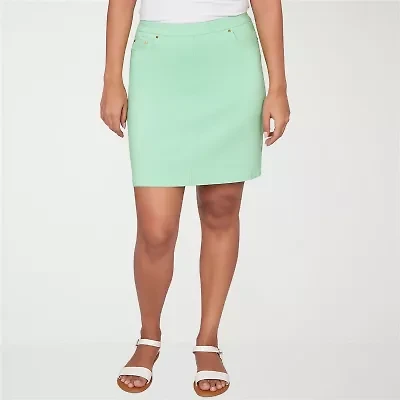 Hearts Of Palm Pull On Womens Mid Rise Skort