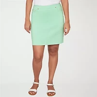 Hearts Of Palm Pull On Womens Mid Rise Skort