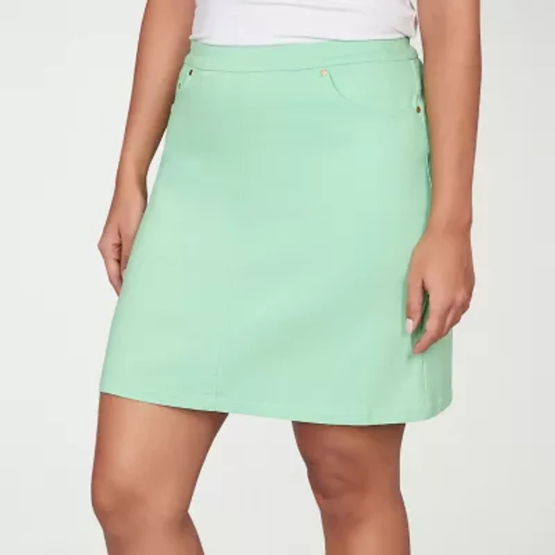 Hearts Of Palm Pull On Womens Mid Rise Skort