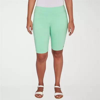 Hearts Of Palm Pull On Womens 11" Mid Rise Bermuda Short