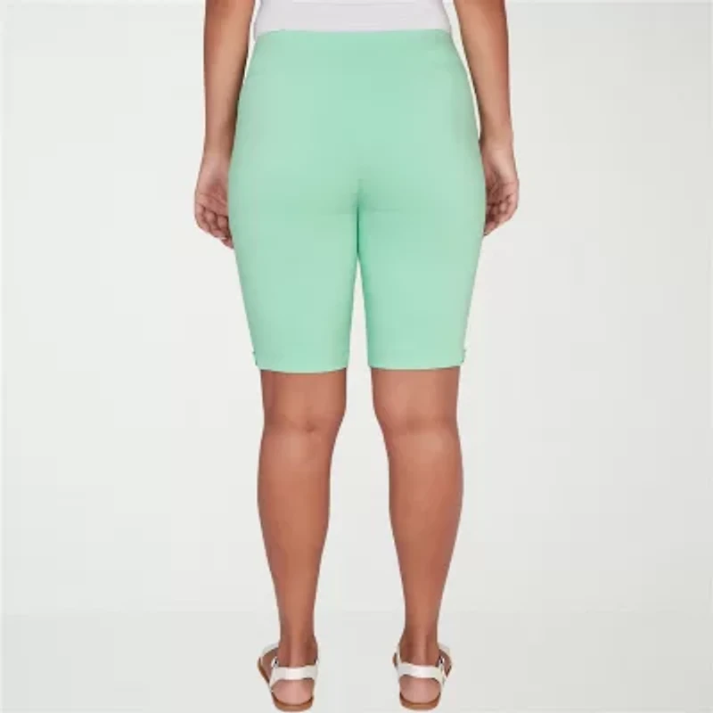 Hearts Of Palm Pull On Womens 11" Mid Rise Bermuda Short