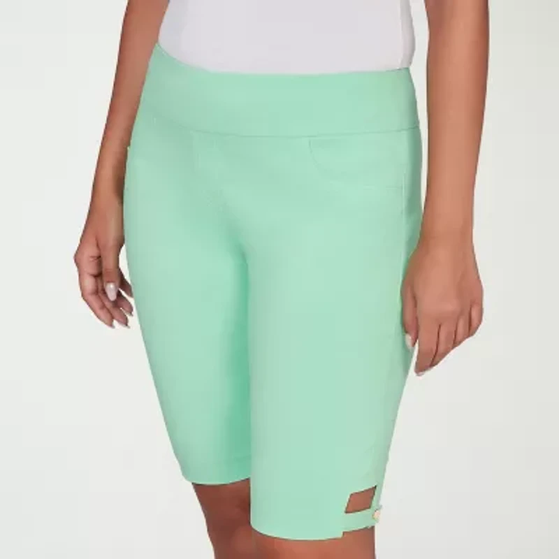 Hearts Of Palm Pull On Womens 11" Mid Rise Bermuda Short