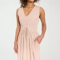 London Times Womens Petite Sleeveless Maxi Dress