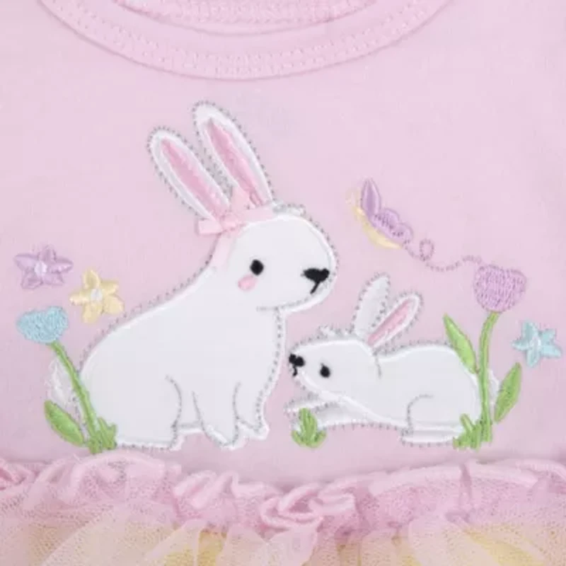 Baby Essentials Toddler Girls Easter Sleeveless Flutter A-Line Dress