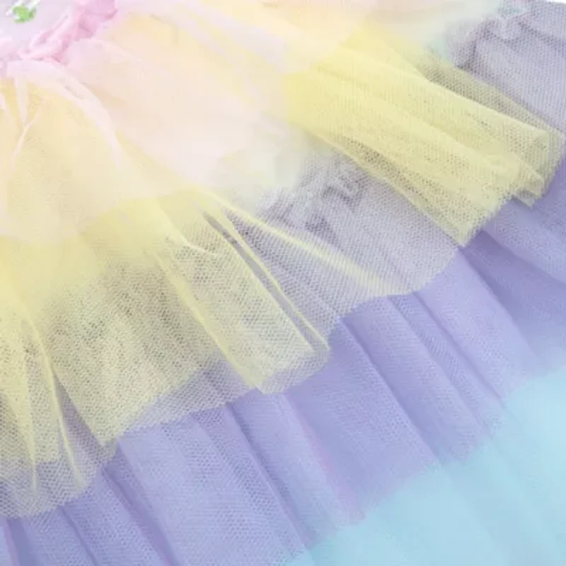 Baby Essentials Girls Easter Short Sleeve Flutter A-Line Dress