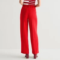 Liz Claiborne Charlotte Womens Wide Leg Mid Rise Trouser