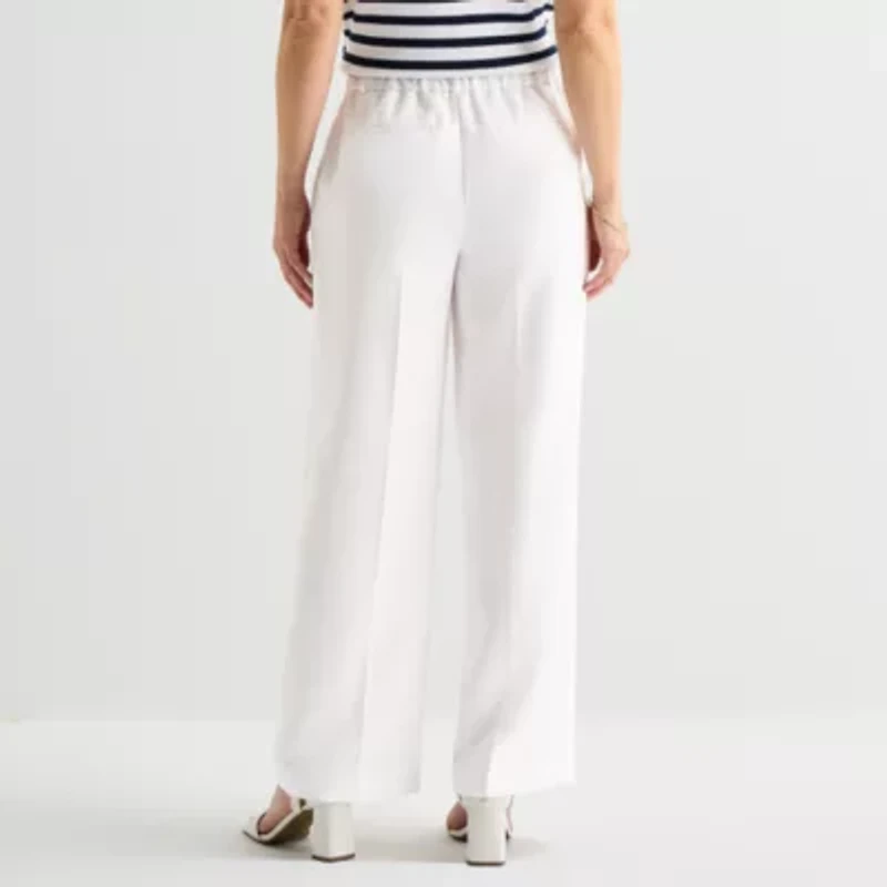 Liz Claiborne Charlotte Womens Wide Leg Mid Rise Trouser
