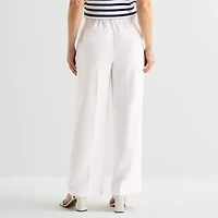 Liz Claiborne Charlotte Womens Wide Leg Mid Rise Trouser
