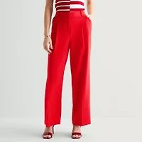 Liz Claiborne Charlotte Womens Wide Leg Mid Rise Trouser