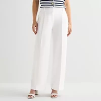 Liz Claiborne Charlotte Womens Wide Leg Mid Rise Trouser