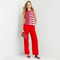 Liz Claiborne Charlotte Womens Wide Leg Mid Rise Trouser