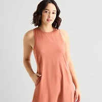 Stylus Easy Tank Womens Crew Neck Sleeveless Maxi Dress