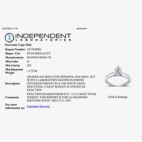 1 CT. Lab-Grown (G / SI2) Diamond Pear Solitaire Engagement Ring 10K or 14K Gold