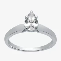 1 CT. Lab-Grown (G / SI2) Diamond Pear Solitaire Engagement Ring 10K or 14K Gold