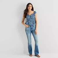 Arizona Womens Juniors Sweetheart Neck Sleeveless Tank Top