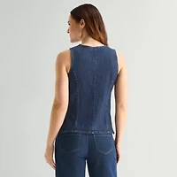Liz Claiborne Womens Sleeveless Vest