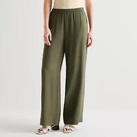 Liz Claiborne Womens Mid Rise Pull-On Pant