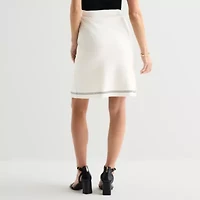 Liz Claiborne Womens Mid Rise Sweater A-Line Skirt