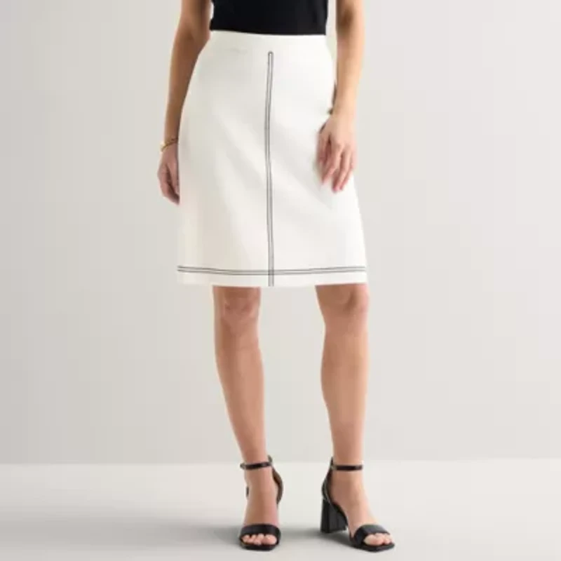 Liz Claiborne Womens Mid Rise Sweater A-Line Skirt