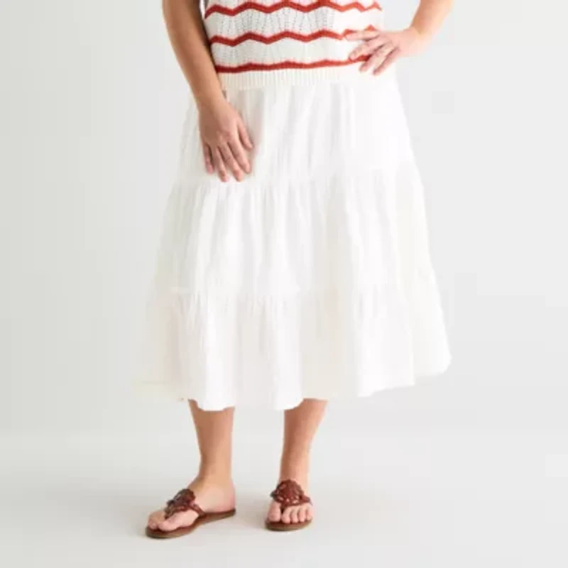 St. John's Bay Womens Plus Maxi Skirt