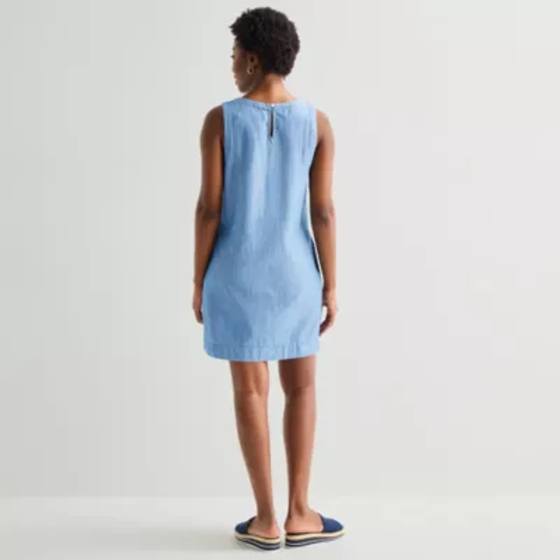 St. John's Bay Womens Sleeveless A-Line Dress