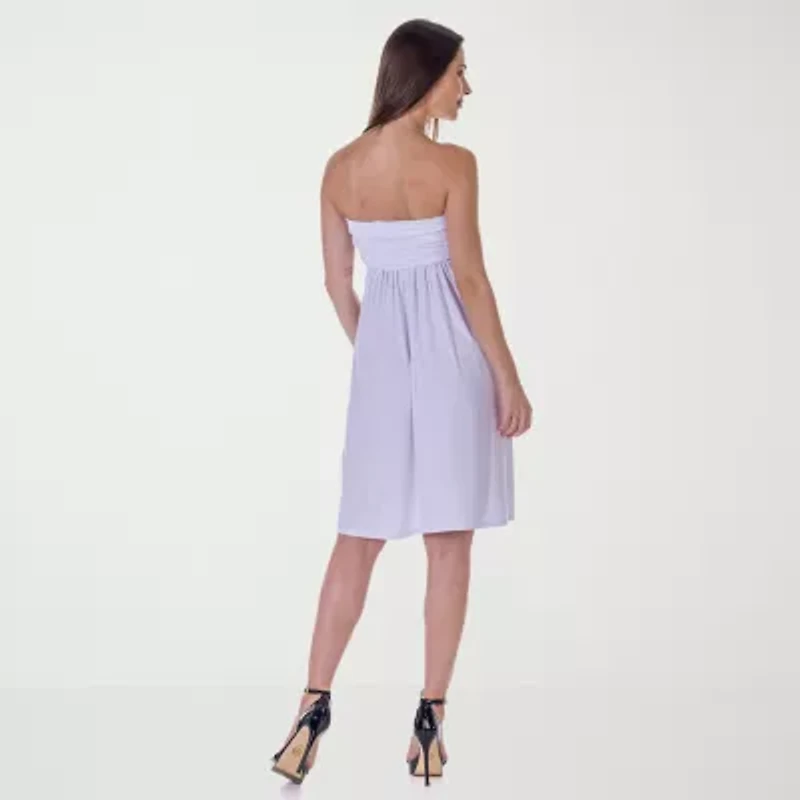 24seven Comfort Apparel Womens Sleeveless Empire Waist Dress
