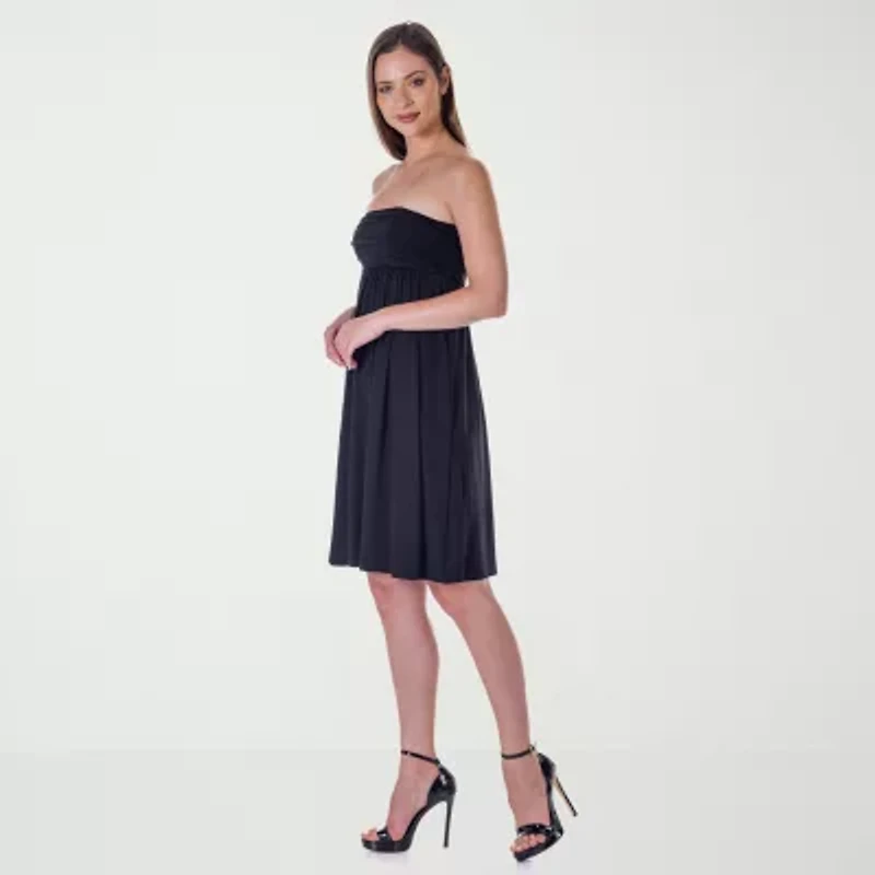 24seven Comfort Apparel Womens Sleeveless Empire Waist Dress